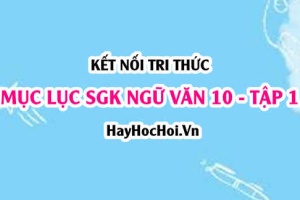 Mục lục SGK Ngữ Văn 10 Kết nối tri thức Tập 1